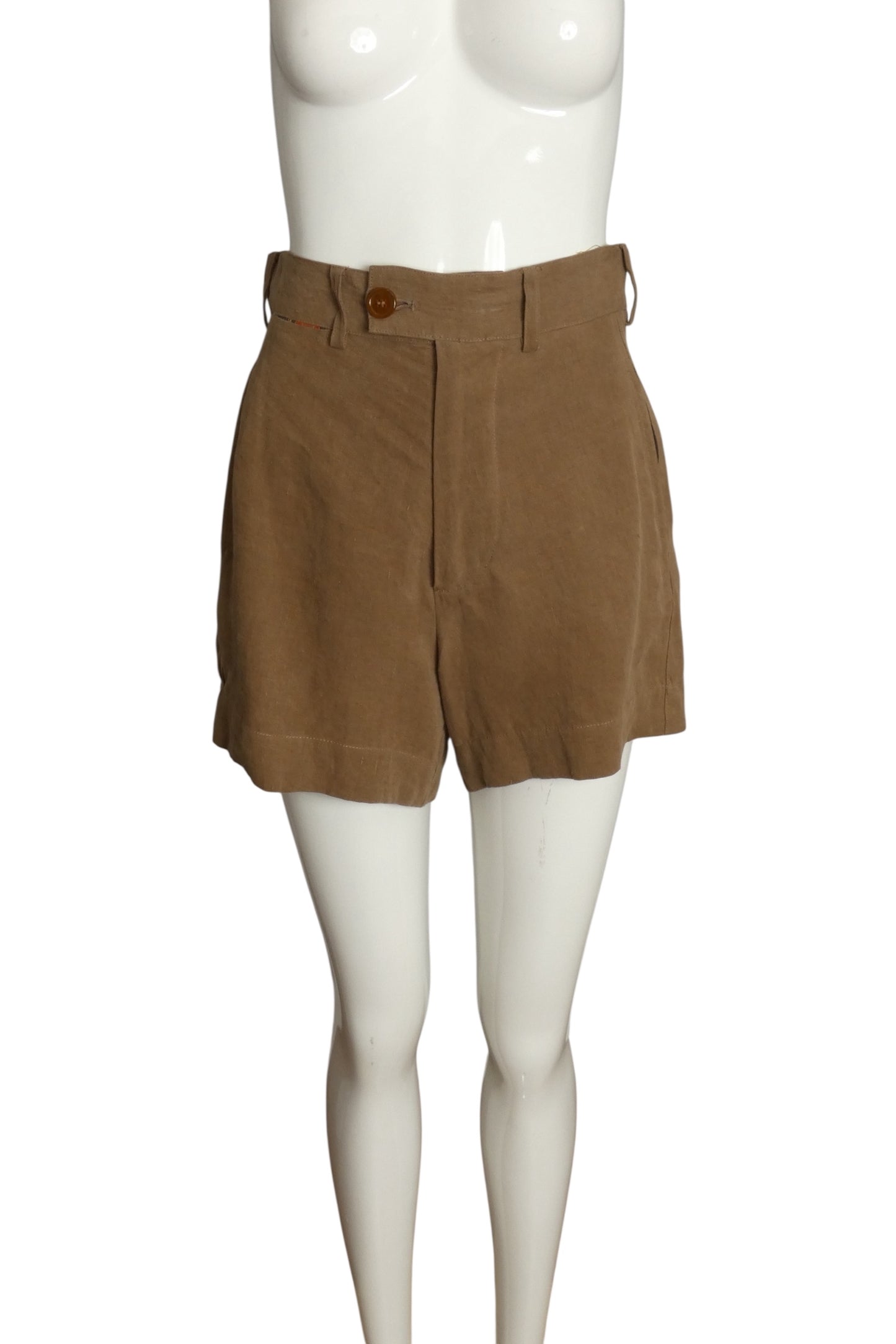 VIVIENNE WESTWOOD- NWT 2023 Brown Raf Bum Shorts, Size XS