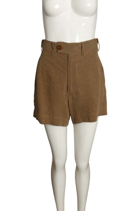 VIVIENNE WESTWOOD- NWT 2023 Brown Raf Bum Shorts, Size XS