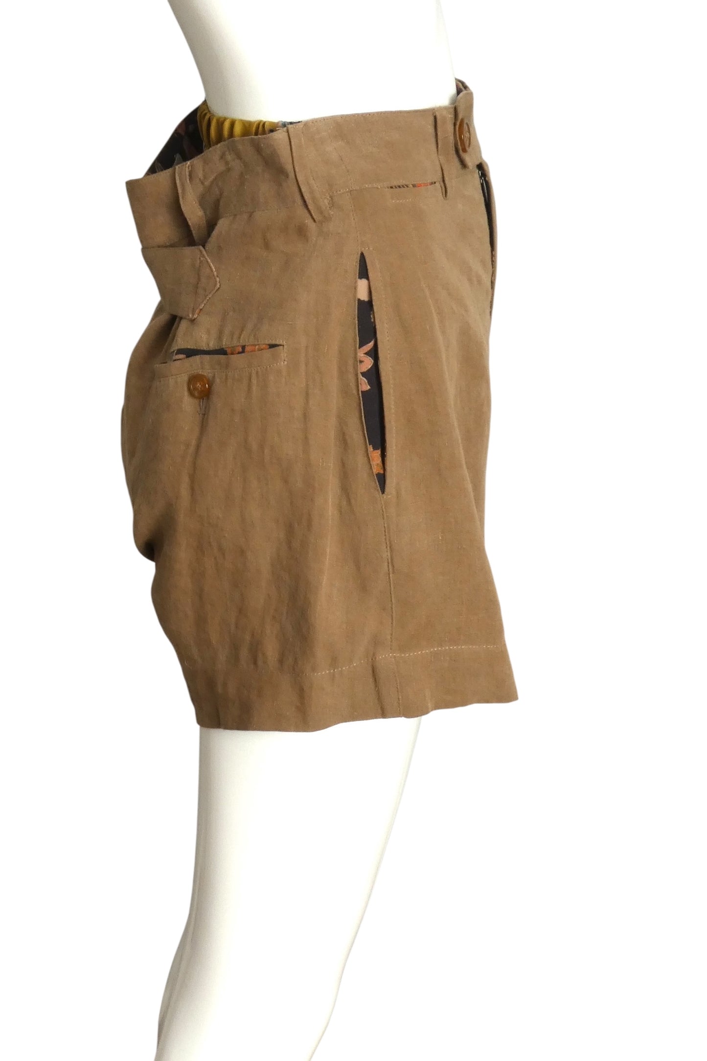 VIVIENNE WESTWOOD- NWT 2023 Brown Raf Bum Shorts, Size XS