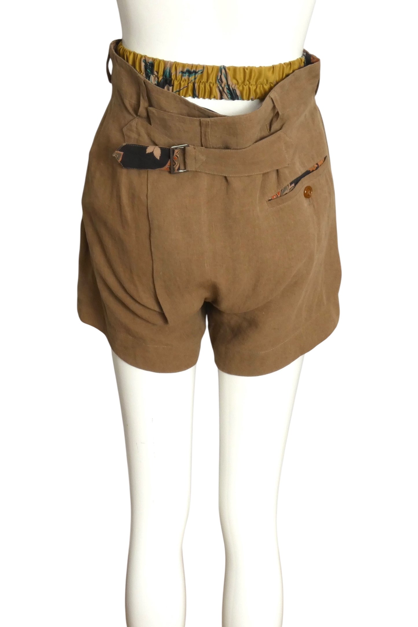 VIVIENNE WESTWOOD- NWT 2023 Brown Raf Bum Shorts, Size XS