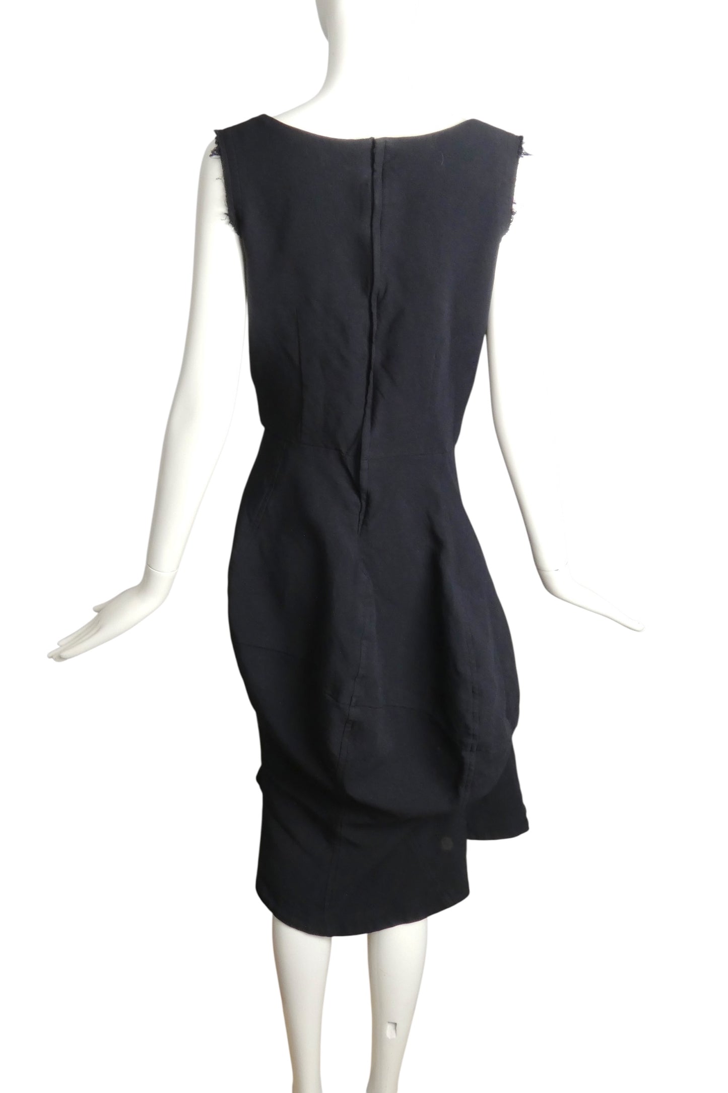 COMME DES GARCONS- 2018 Black Sculptural Knit Dress, Size 4