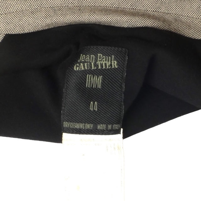 JEAN PAUL GAULTIER- 1990s Grey Wool & Knit Coat, Size 10
