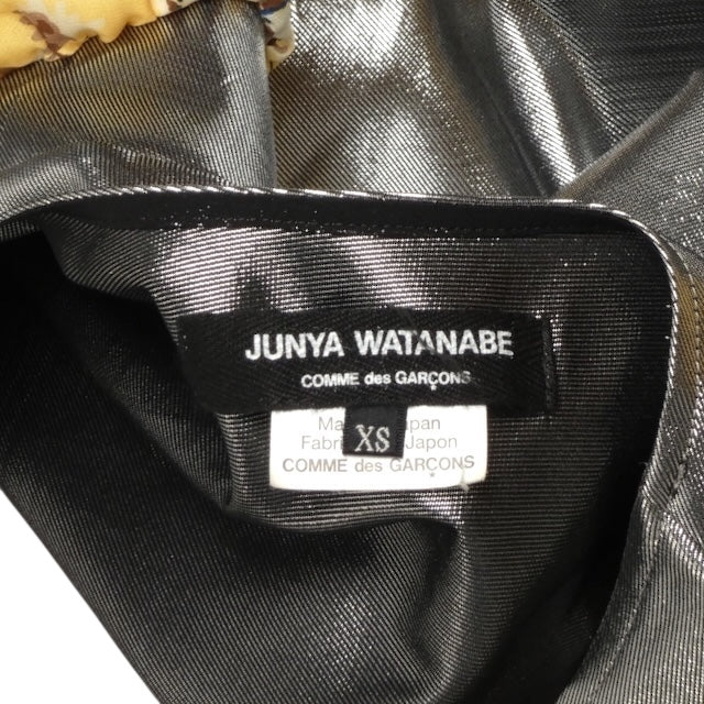 JUNYA WATANABE- 2017 Floral Chiffon & Metallic Dress, Size 4