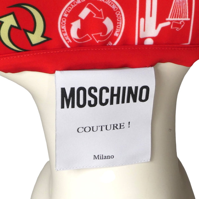 MOSCHINO x BUDWEISER- 2019 Print Rayon Dress, Size 6