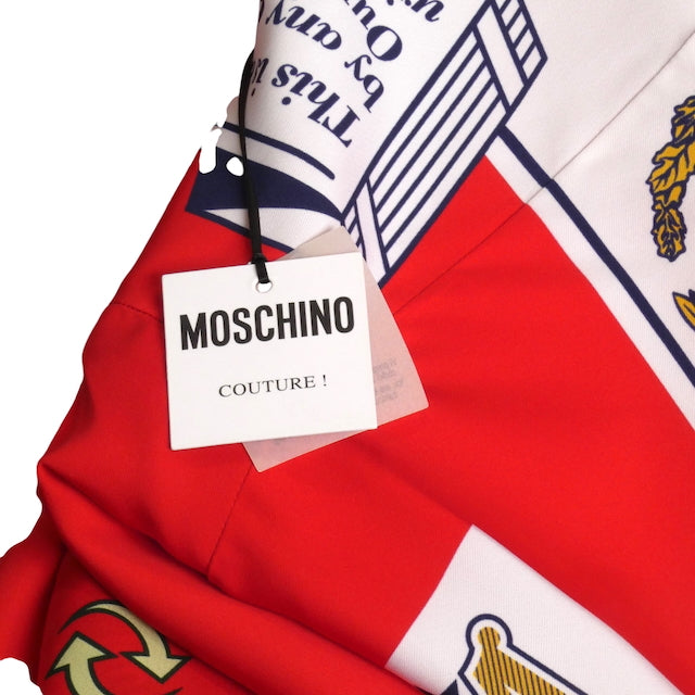 MOSCHINO x BUDWEISER- 2019 Print Rayon Dress, Size 6