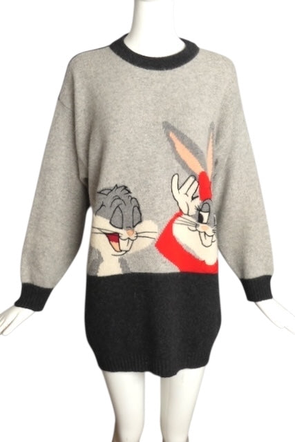 JC DE CASTELBAJAC- 1990s Bugs Bunny Tunic Sweater, Size 10