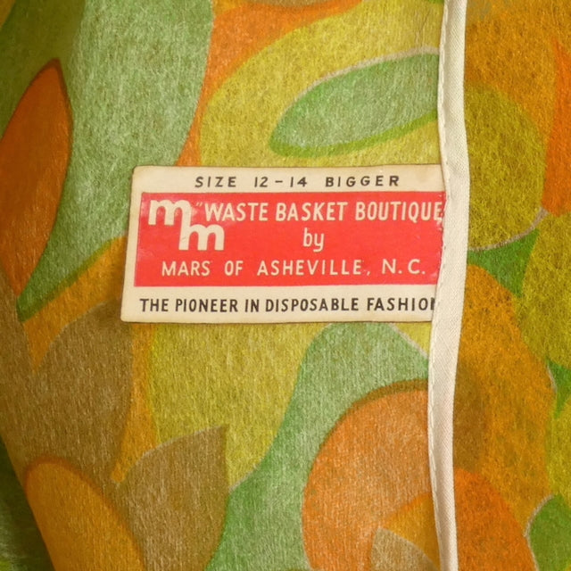1960s Disposable Floral Paper Dress, Size 6
