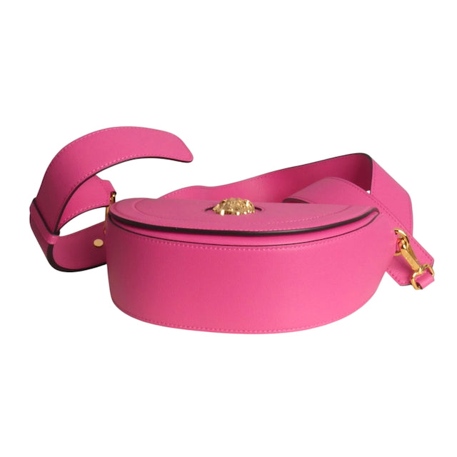 VERSACE- NWT Pink Vitello Half Moon Shoulder Bag