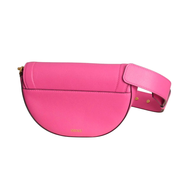 VERSACE- NWT Pink Vitello Half Moon Shoulder Bag