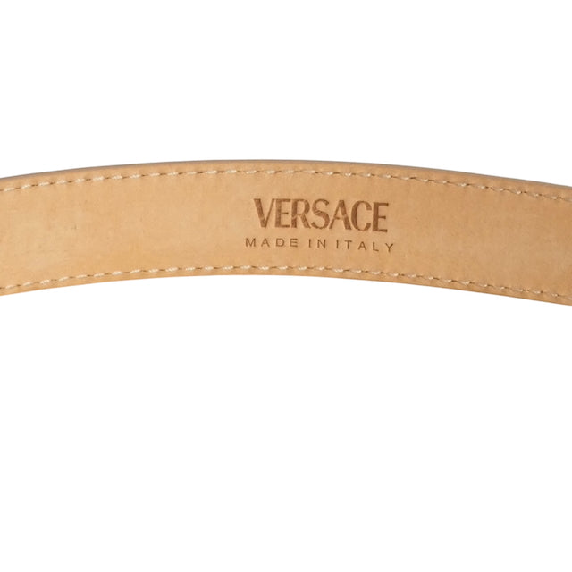VERSACE- NWT Pink Embossed Leather Belt, Waist 26