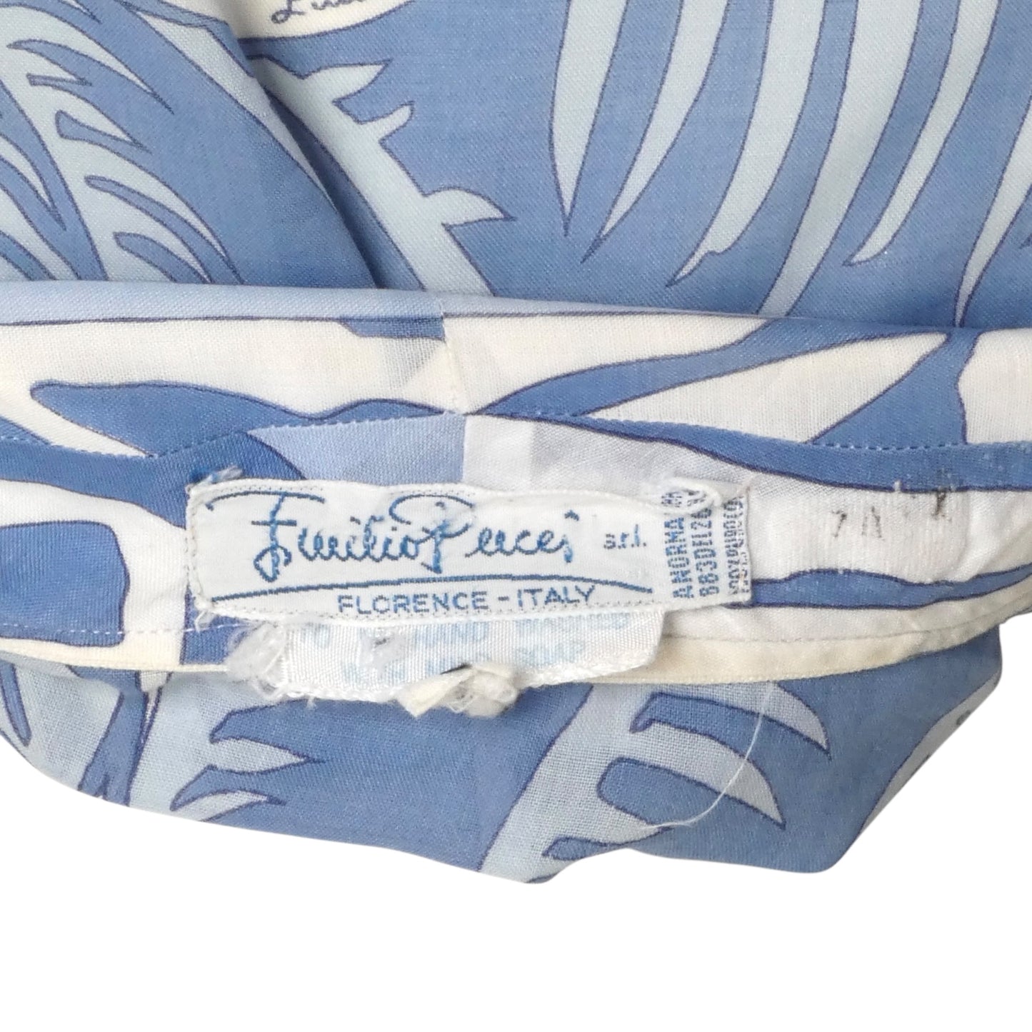 EMILIO PUCCI-1960s Printed Cotton Batiste Blouse, Size 4
