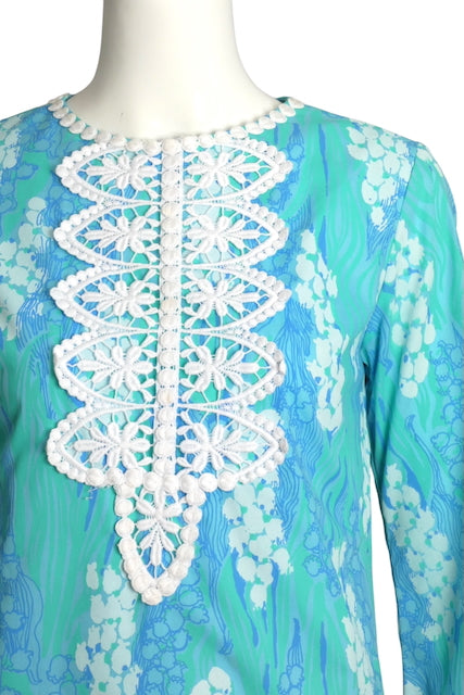LILY PULITZER- 1970s Floral Print Cotton Dress, Size 4