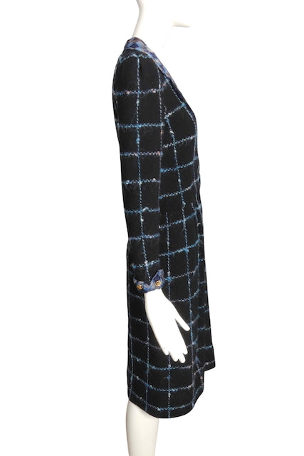 ADOLFO- 1970s Knit & Silk Dress, Size 8