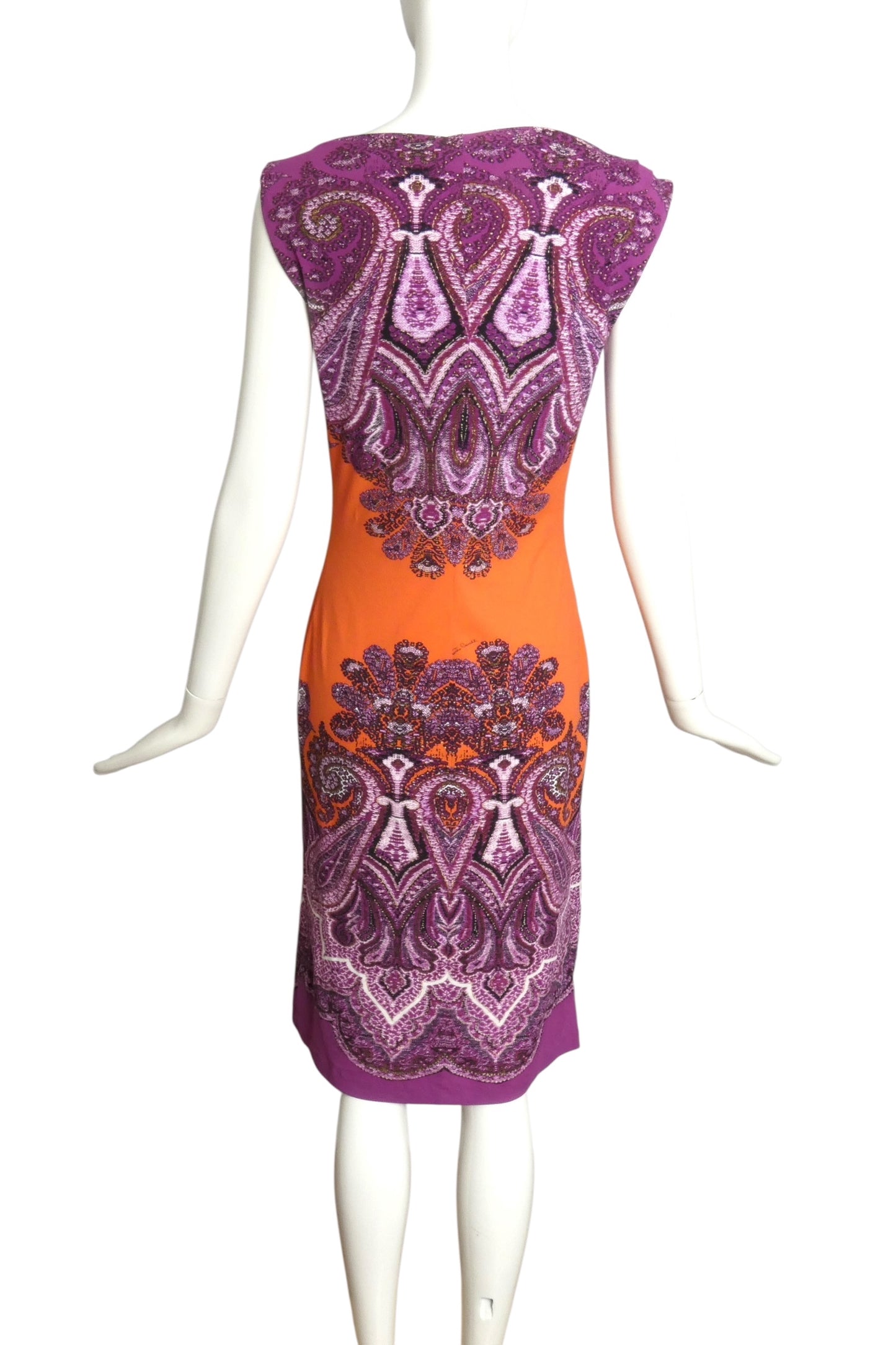 ROBERTO CAVALLI- Multi Color Printed Jersey Dress, Size 6