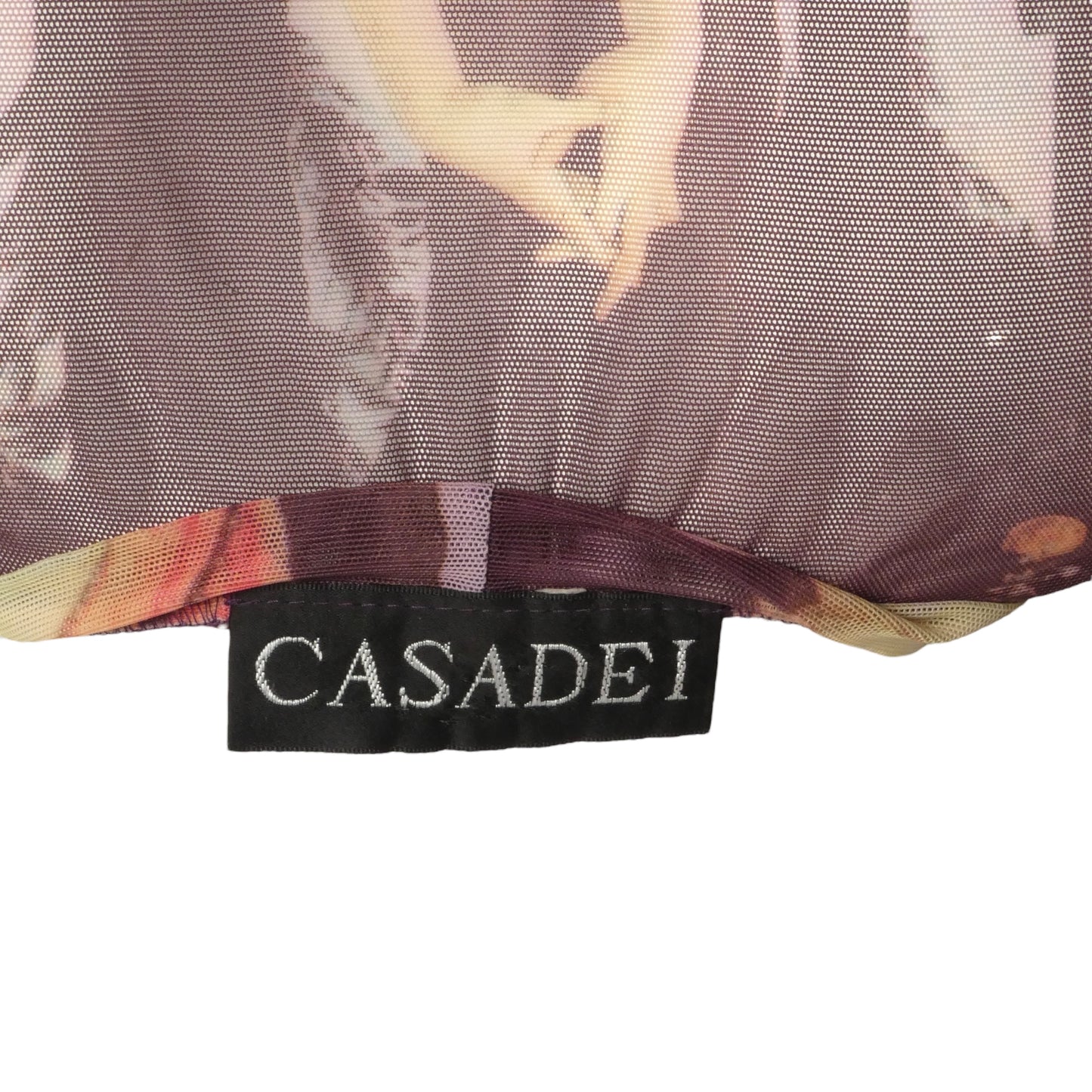 CASADEI- 1990s Printed Mesh Top, Size 4