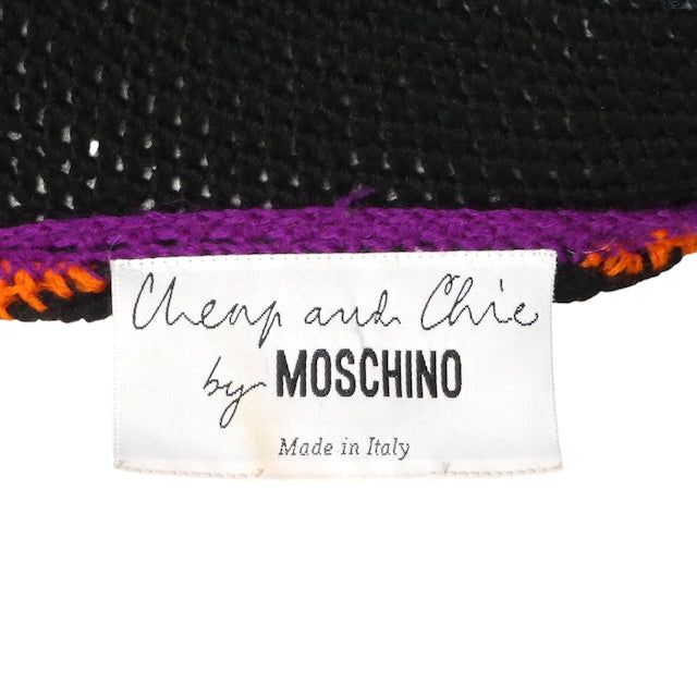 CHEAP & CHIC MOSCHINO- 1990s Crochet Rainbow Sweater, Size 10