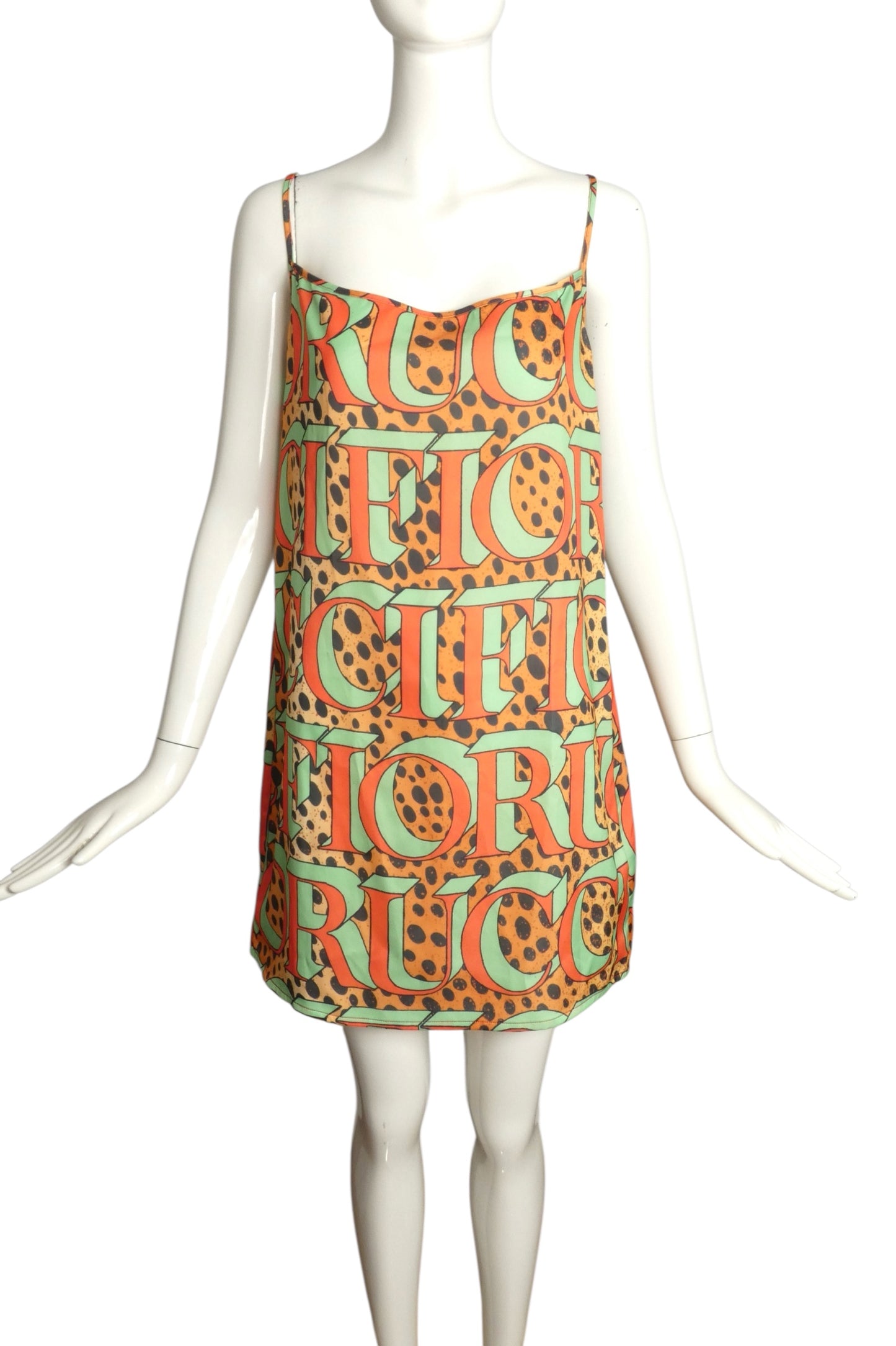 FIORUCCI- Multi Color Rayon Slip Dress, Size Large