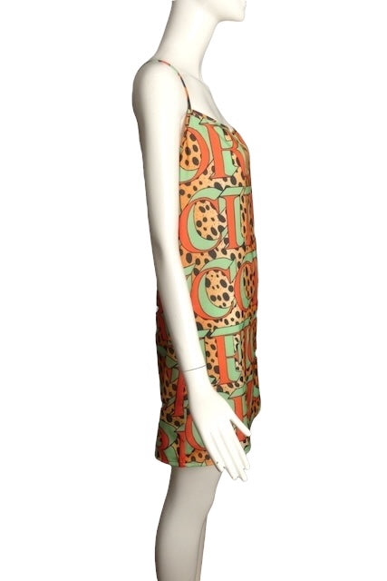 FIORUCCI- Multi Color Rayon Slip Dress, Size Large