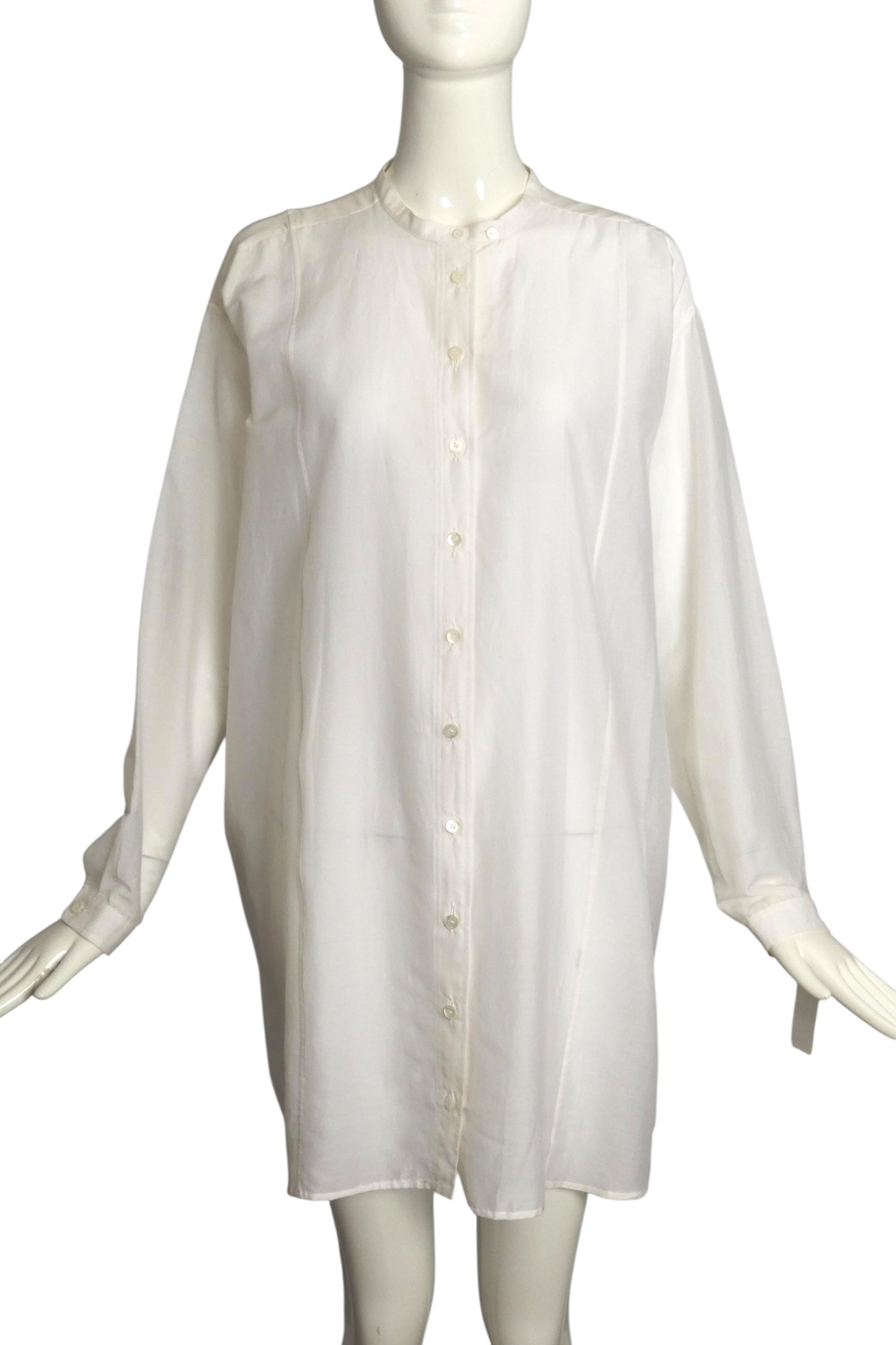 GUCCI- 2011 NWT White Cotton Batiste Shirt Dress, Size 8
