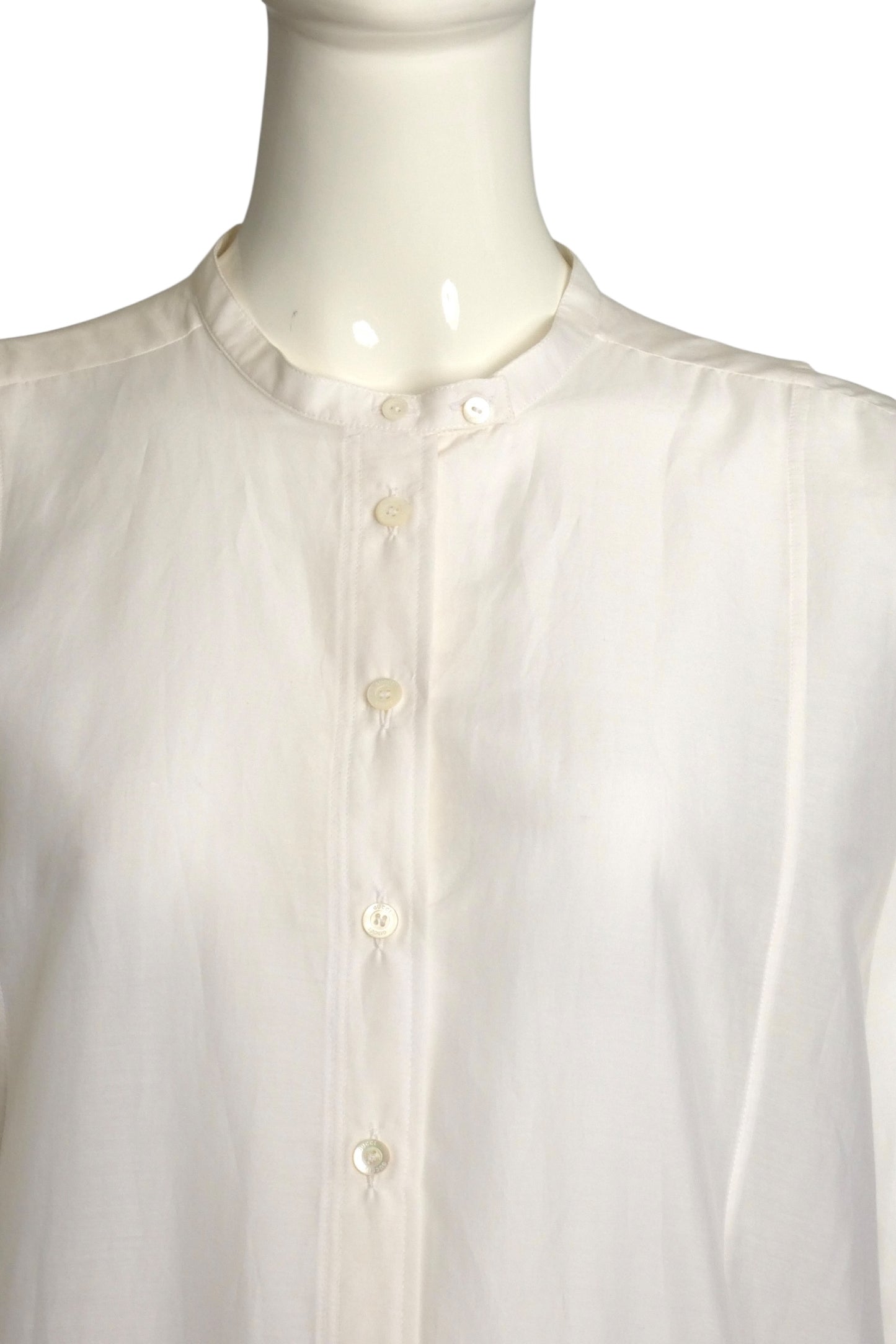 GUCCI- 2011 NWT White Cotton Batiste Shirt Dress, Size 8