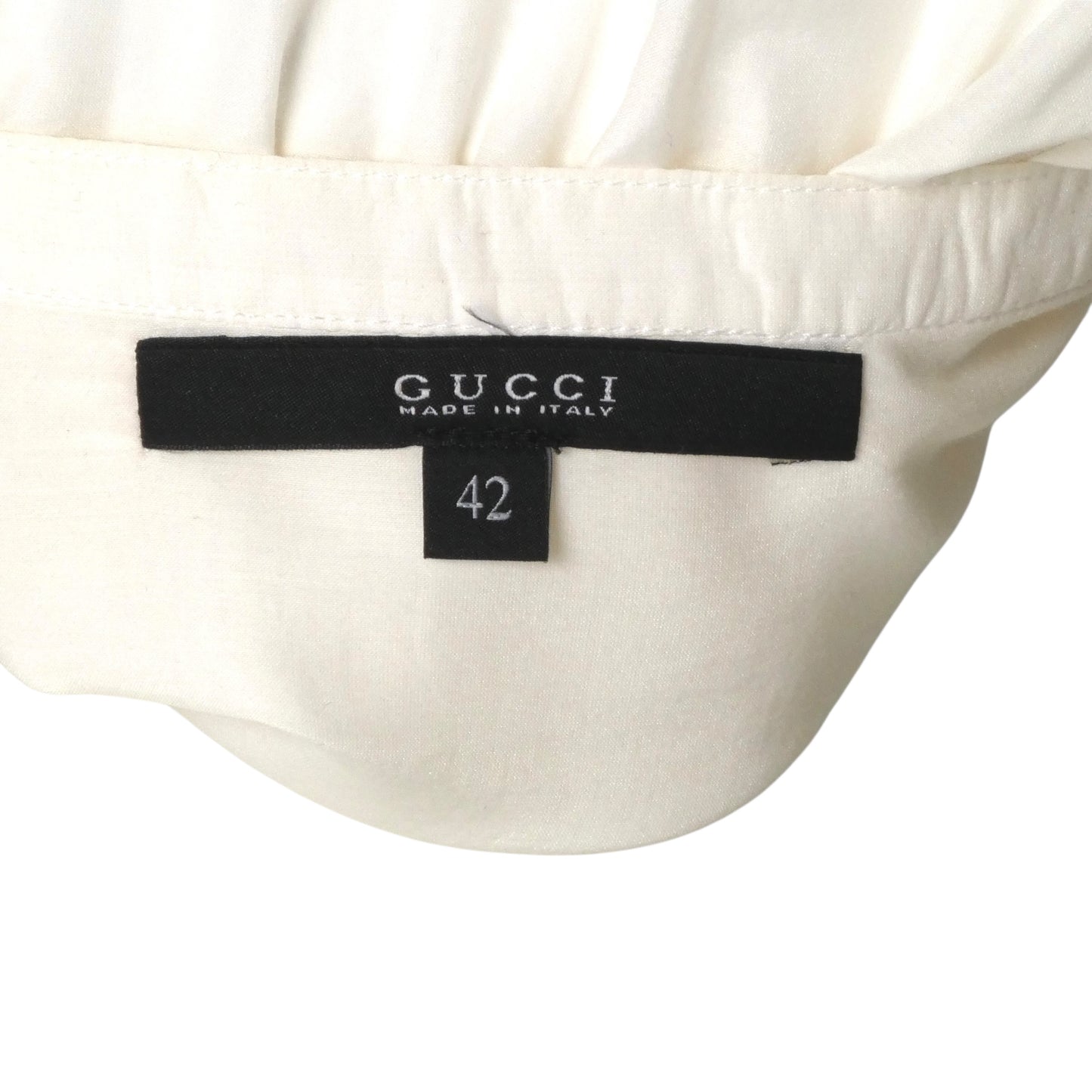 GUCCI- 2011 NWT White Cotton Batiste Shirt Dress, Size 8