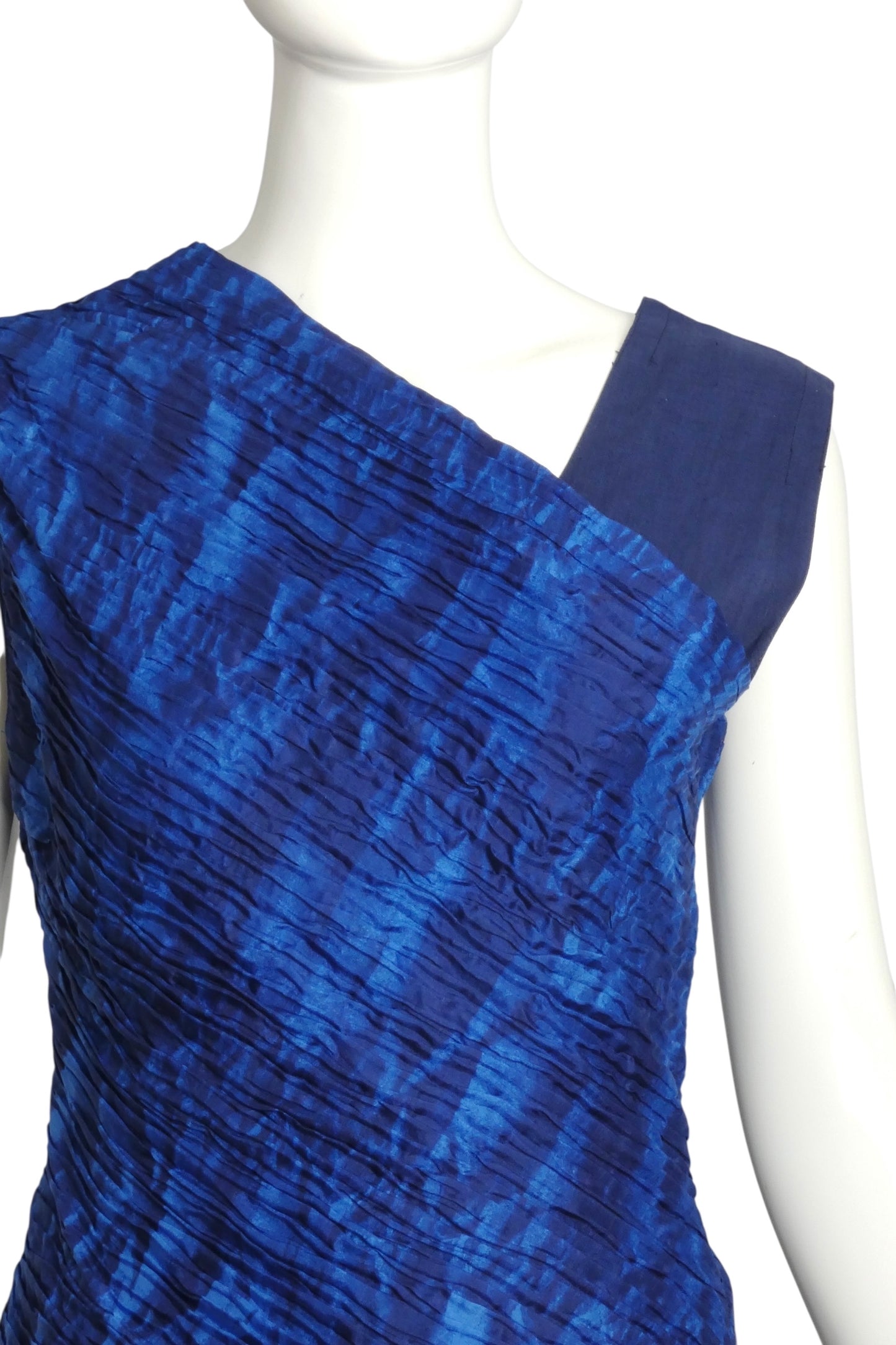 GIANNI VERSACE- 1986 Linen & Satin Dress, Size 4