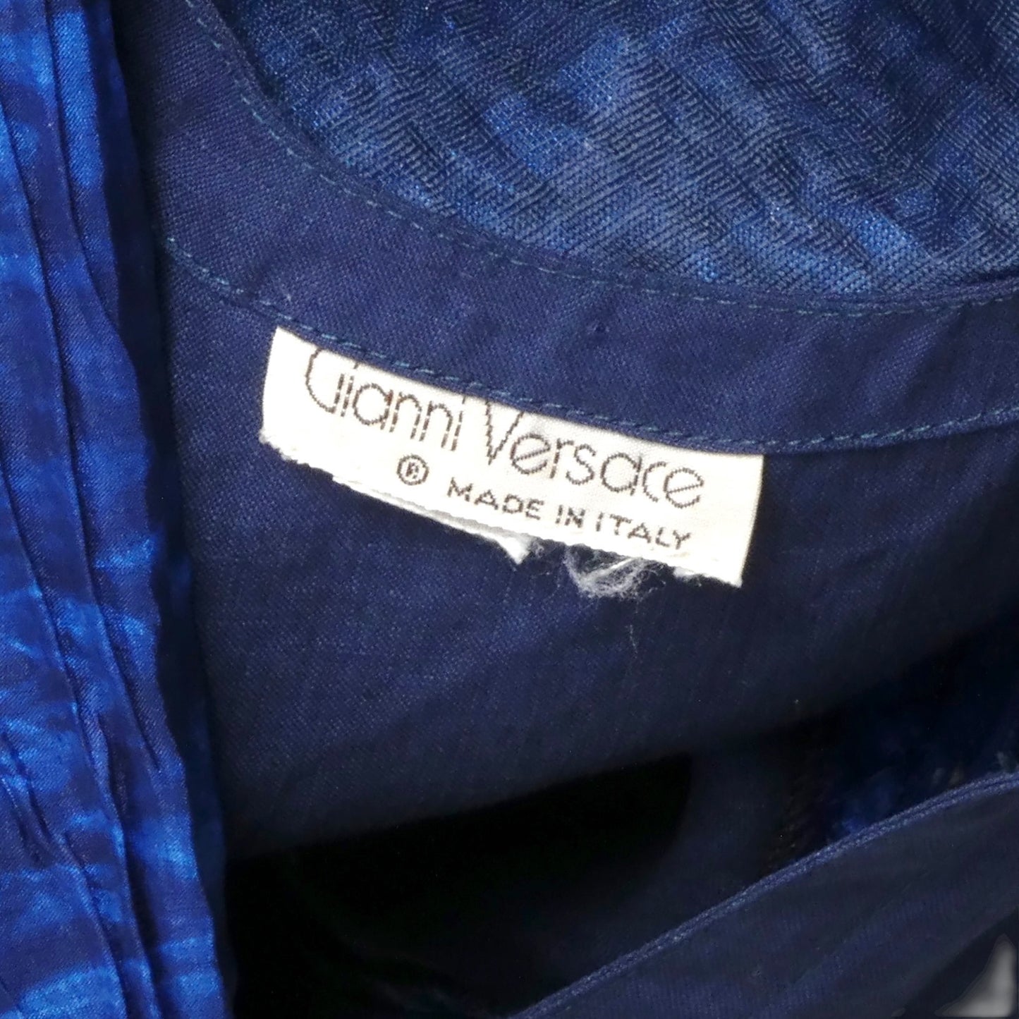 GIANNI VERSACE- 1986 Linen & Satin Dress, Size 4