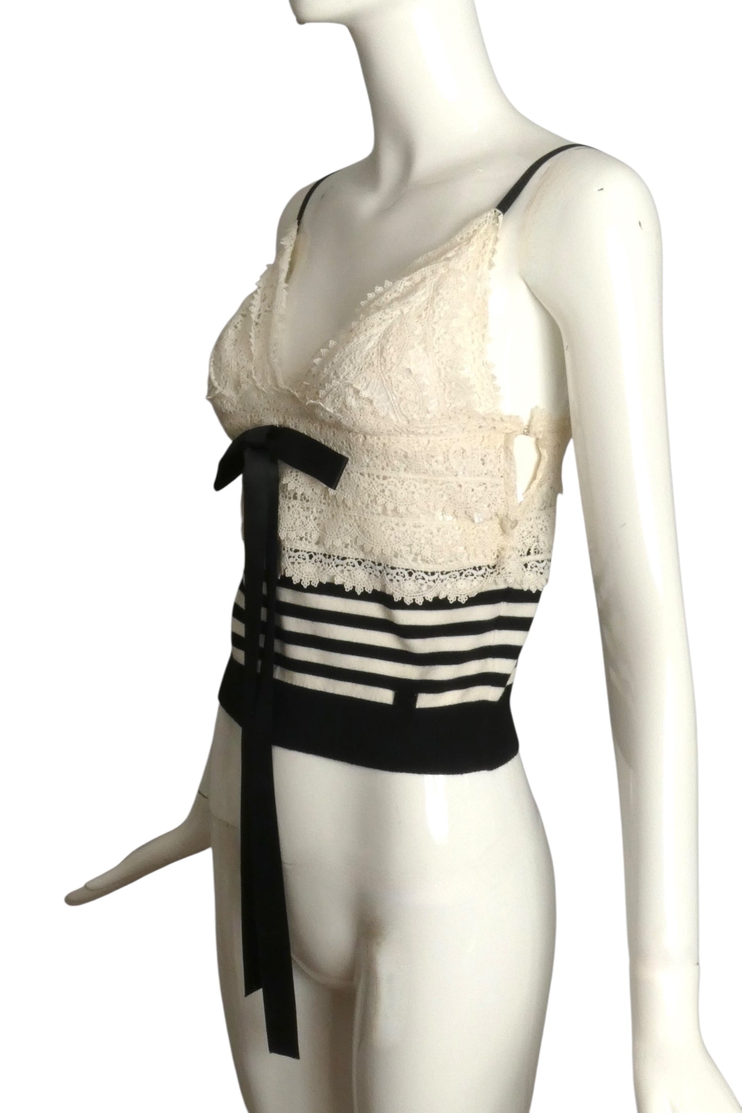 CHANEL- 2005 Lace & Knit Chemise, Size 8