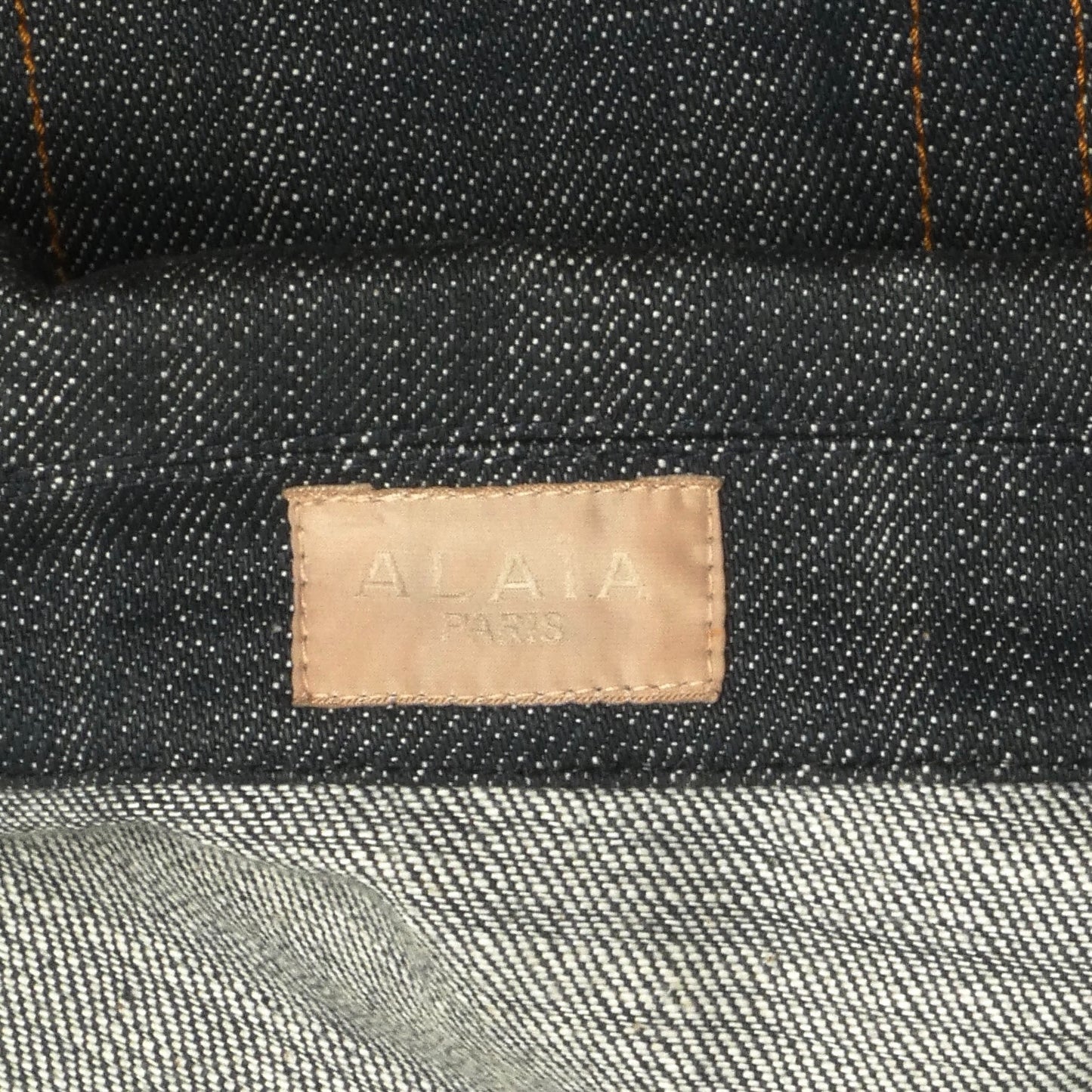 ALAIA- 1990s Blue Denim Skirt Ensemble, Size Small