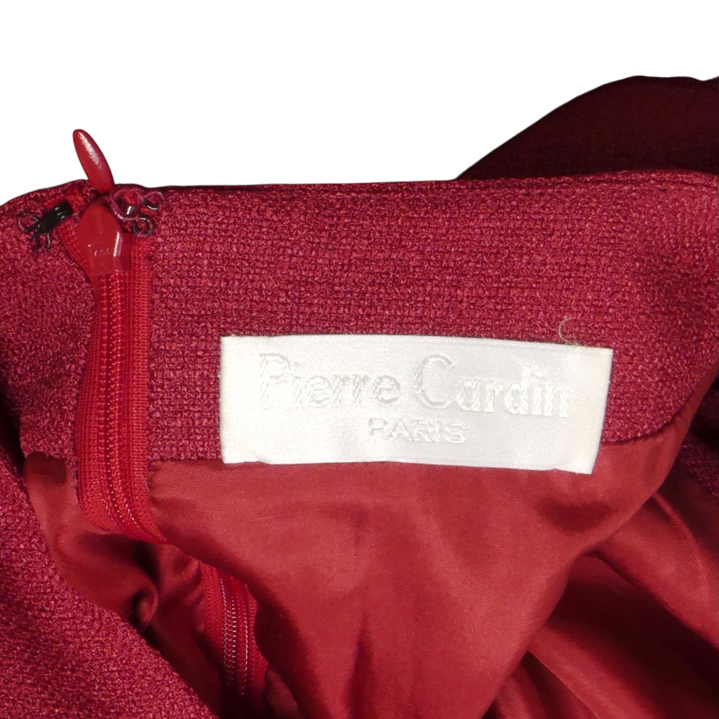 PIERRE CARDIN HAUTE COUTURE- 2000s Burgundy Rayon Shift Dress, Size 10