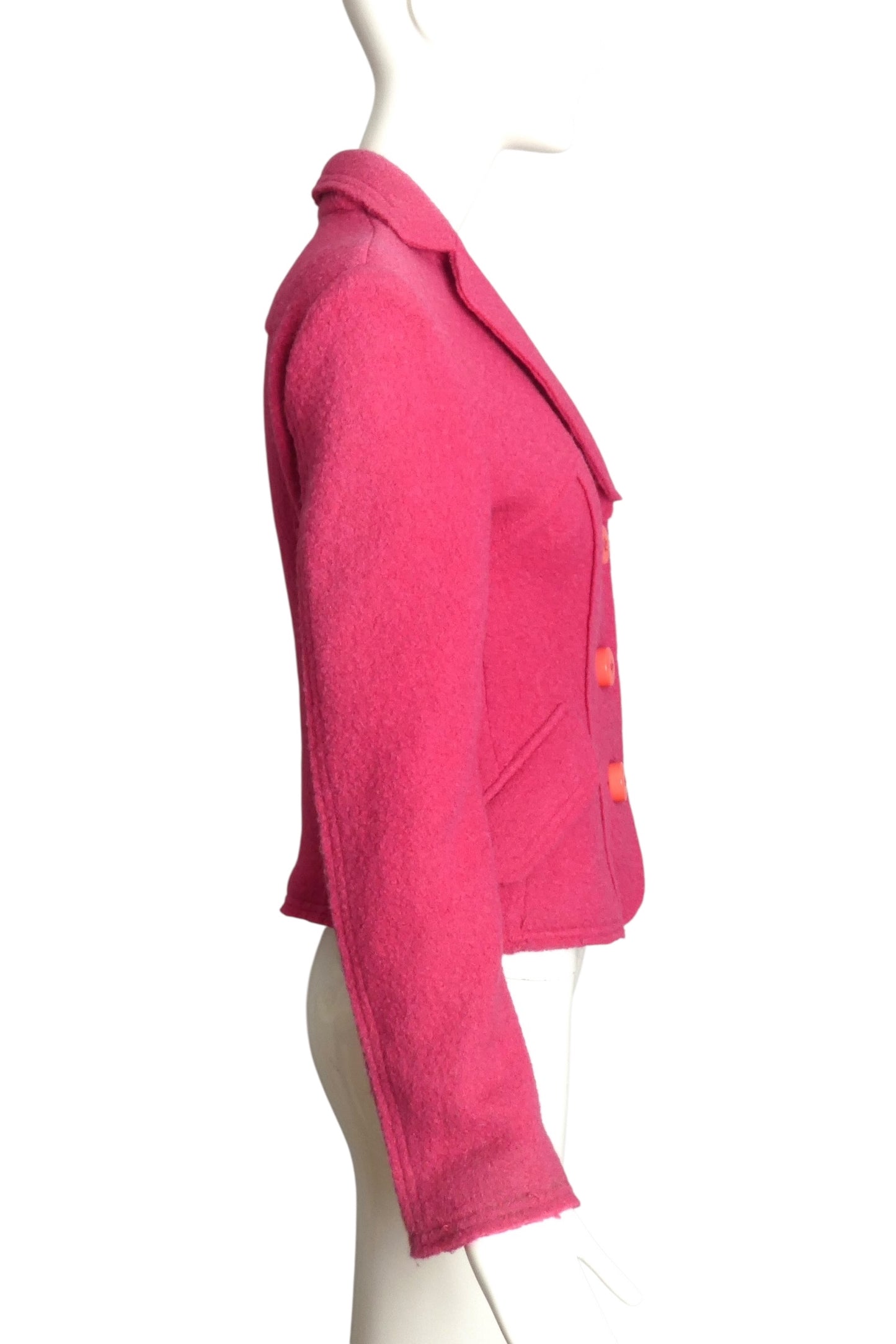 MOSCHINO JEANS- Pink Wool Blazer, Size 8