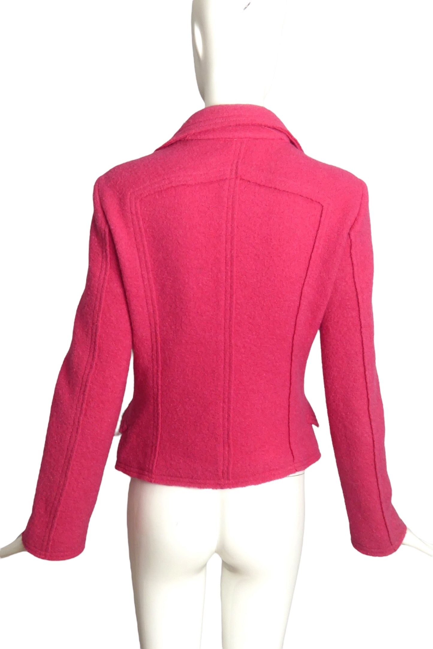 MOSCHINO JEANS- Pink Wool Blazer, Size 8