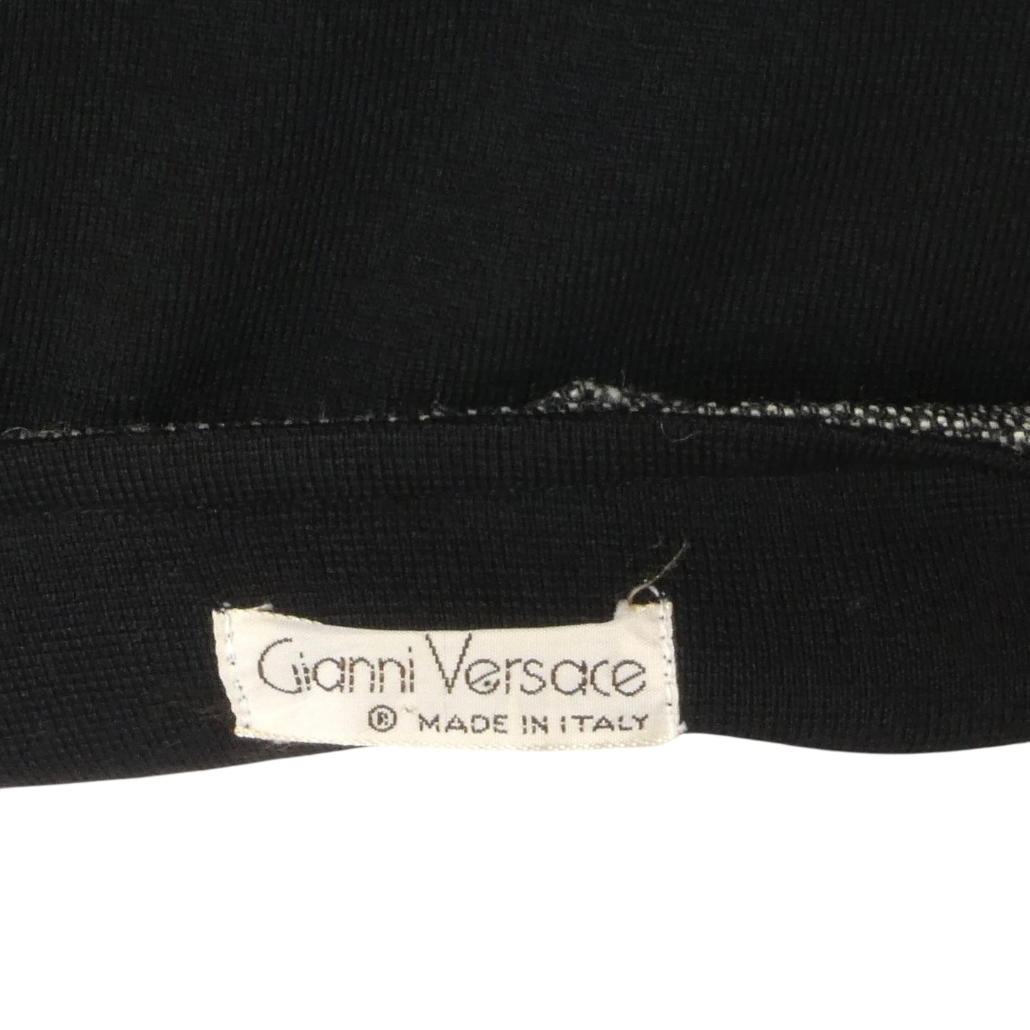 GIANNI VERSACE- 1980s Black & Grey Wool Knit Dress, Size 8