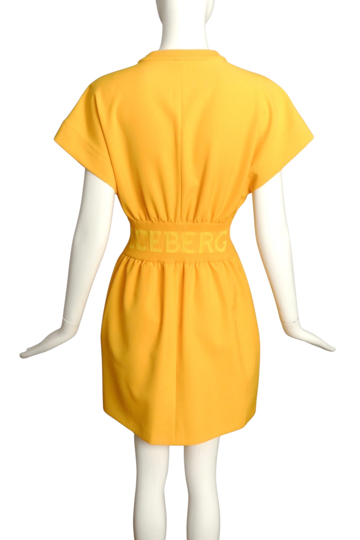 ICEBERG- 2021 Yellow Knit Shift Dress, Size 4