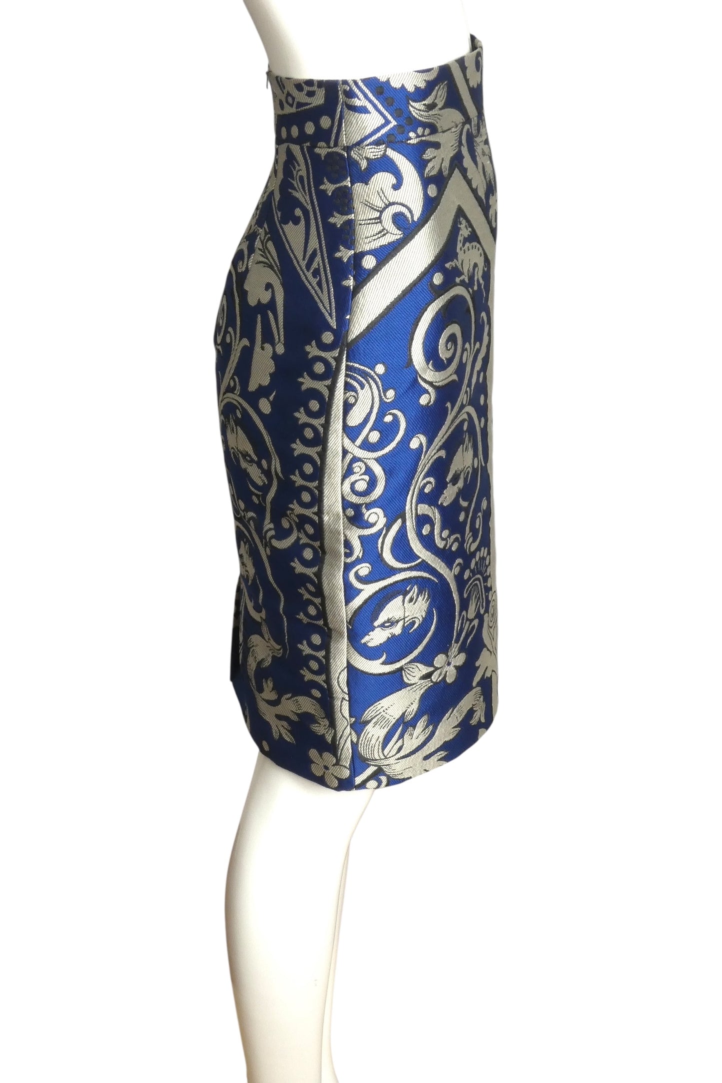TEMPERLEY- NWT 2014 Multi Color Brocade Pencil Skirt, Size 2