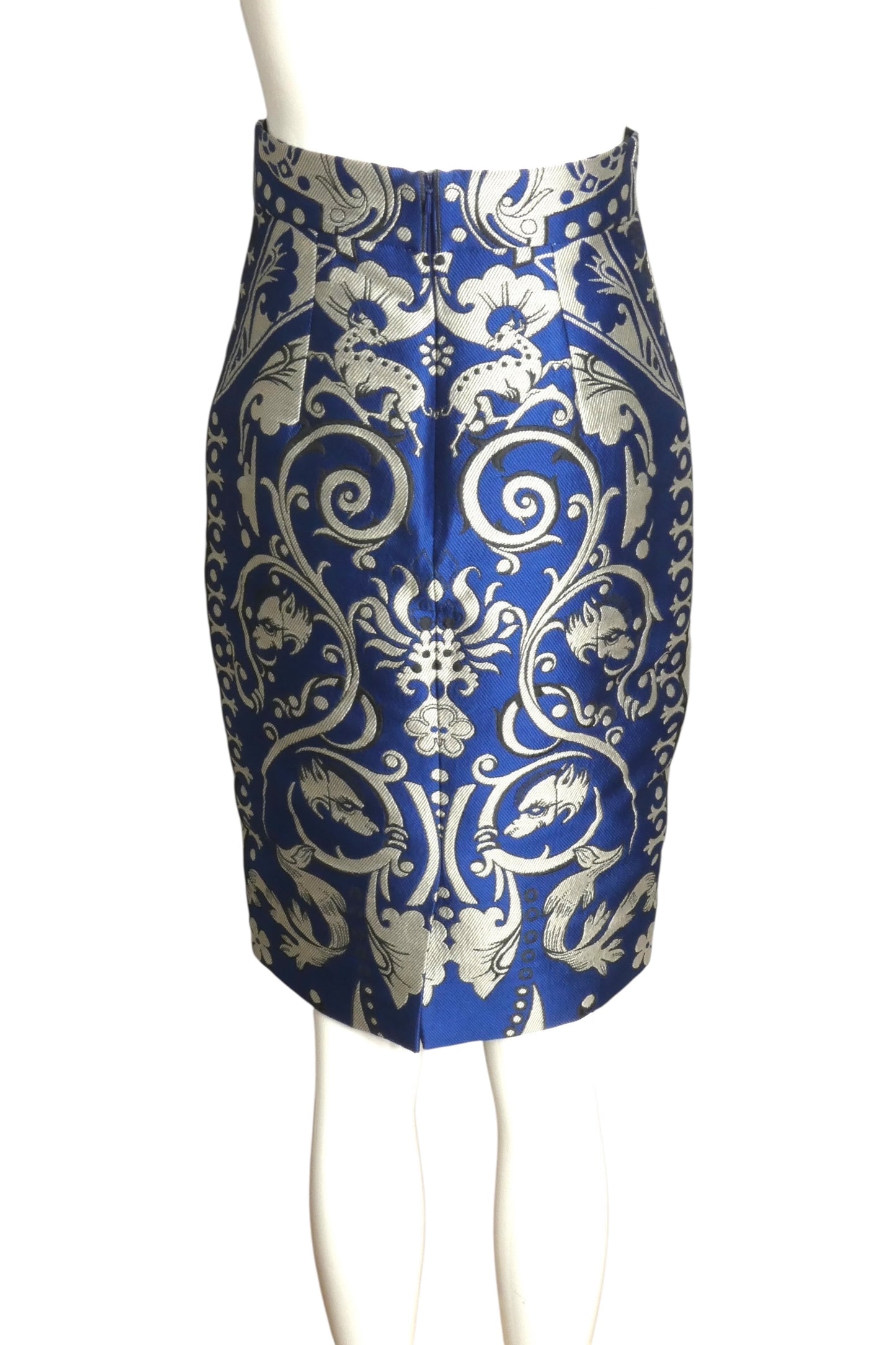 TEMPERLEY- NWT 2014 Multi Color Brocade Pencil Skirt, Size 2