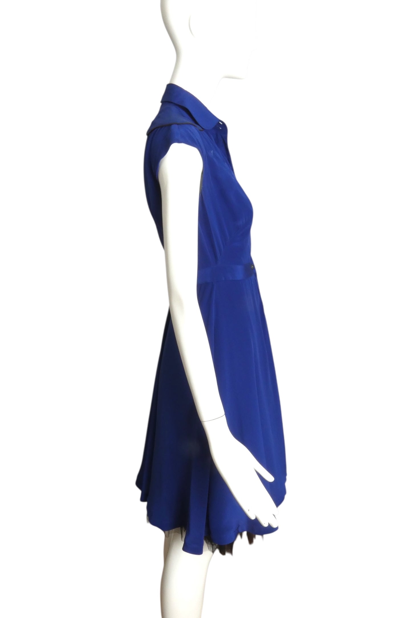 MCQ MCQUEEN- NWT 2011 Blue Western Cut Dress, Size 4
