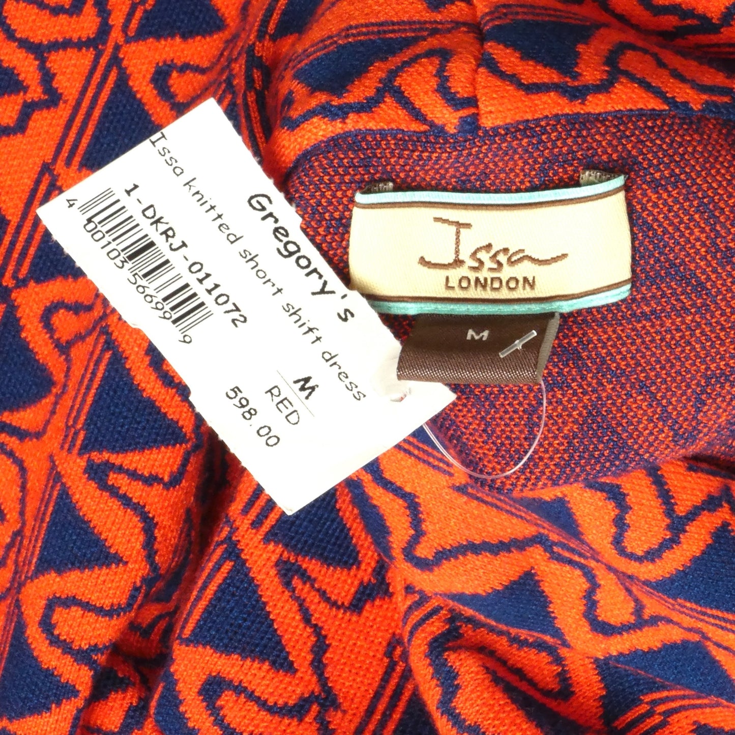 ISSA- NWT Multi Color Patterned Knit Dress, Size Medium