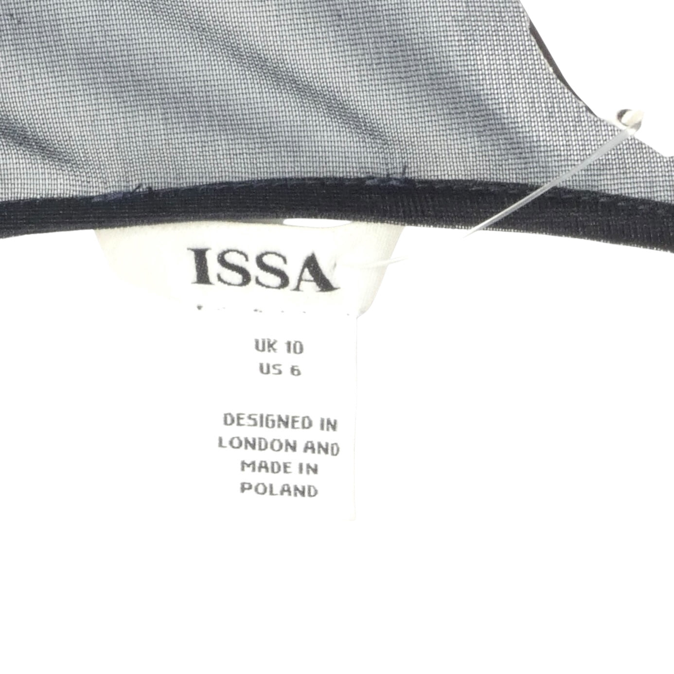 ISSA- NWT Black & Blue Sheer Knit Cocktail Dress, Size 6