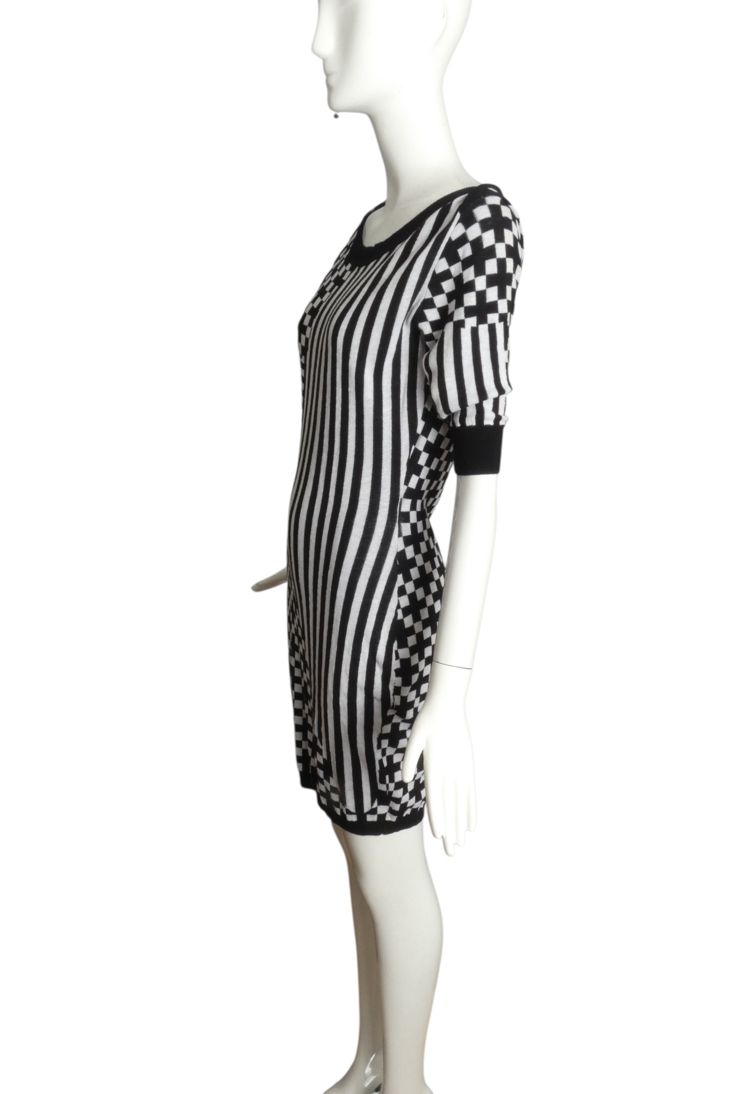 JC de CASTELBAJAC- NWT Printed Cotton Knit Dress, Size Small