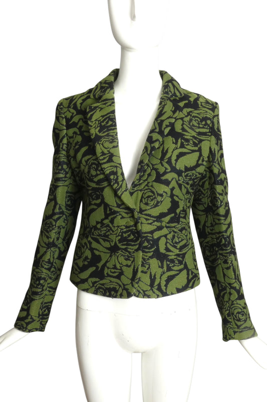 JC de CASTELBAJAC- NWT 2013 Floral Brocade Blazer, Size 8