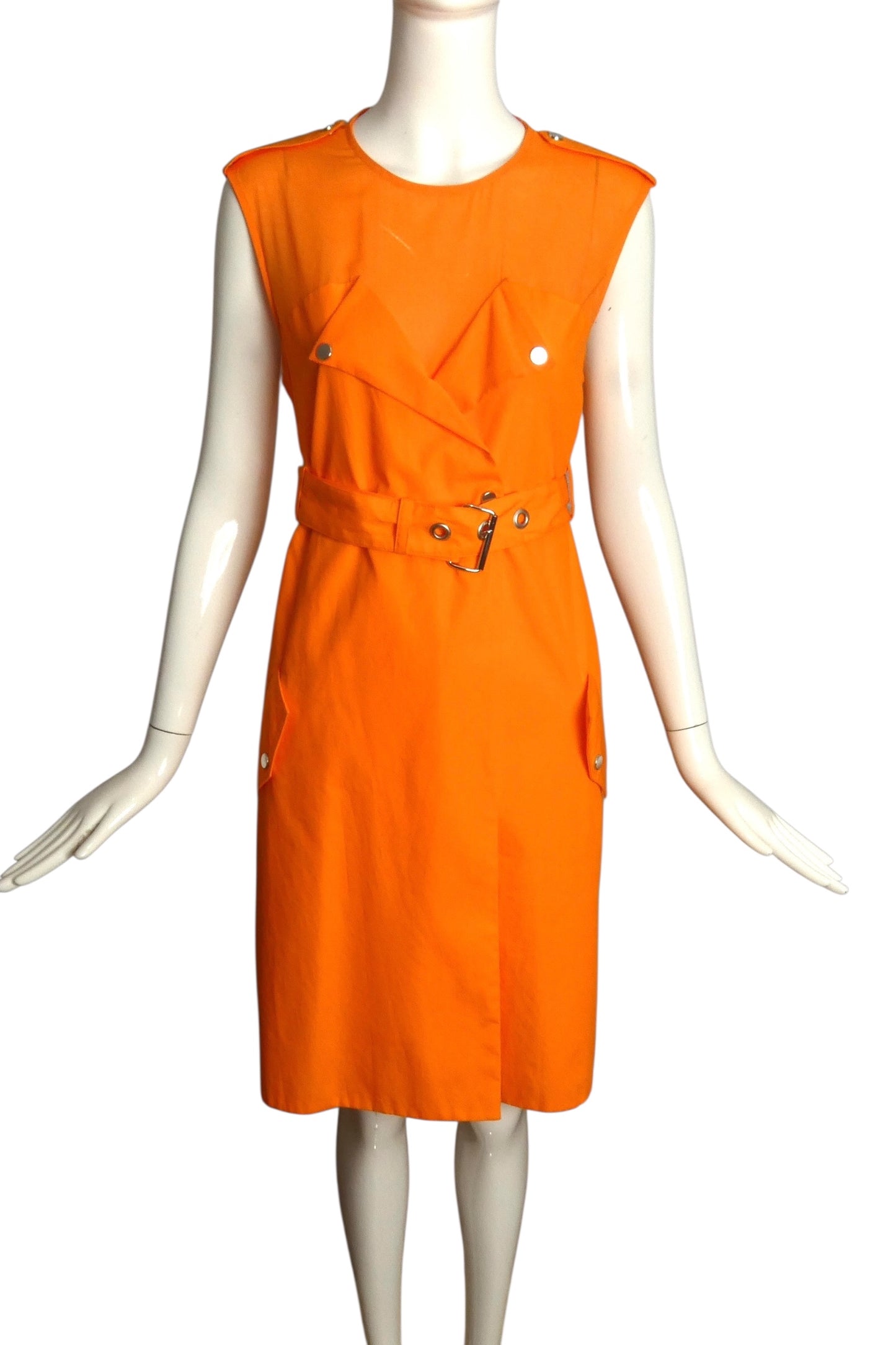 JC DE CASTELBAJAC- NWT Orange Cotton Dress, Size 10