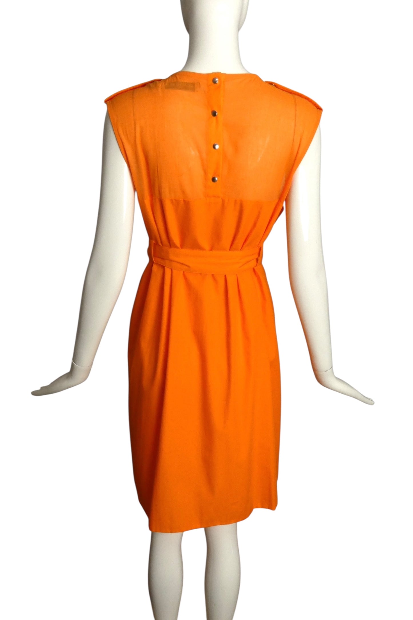 JC DE CASTELBAJAC- NWT Orange Cotton Dress, Size 10