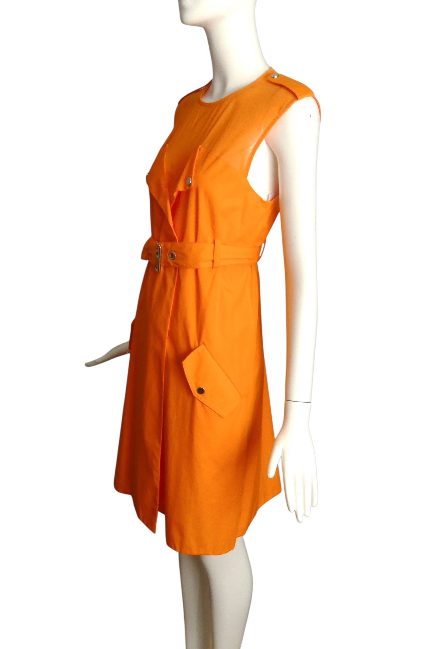 JC DE CASTELBAJAC- NWT Orange Cotton Dress, Size 10