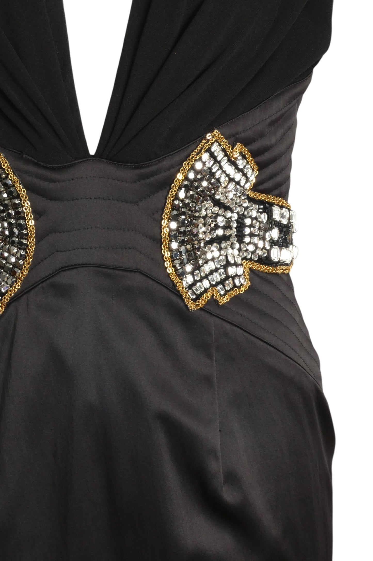 MANDALAY-NWT Black Jeweled Cocktail Dress, Size 6