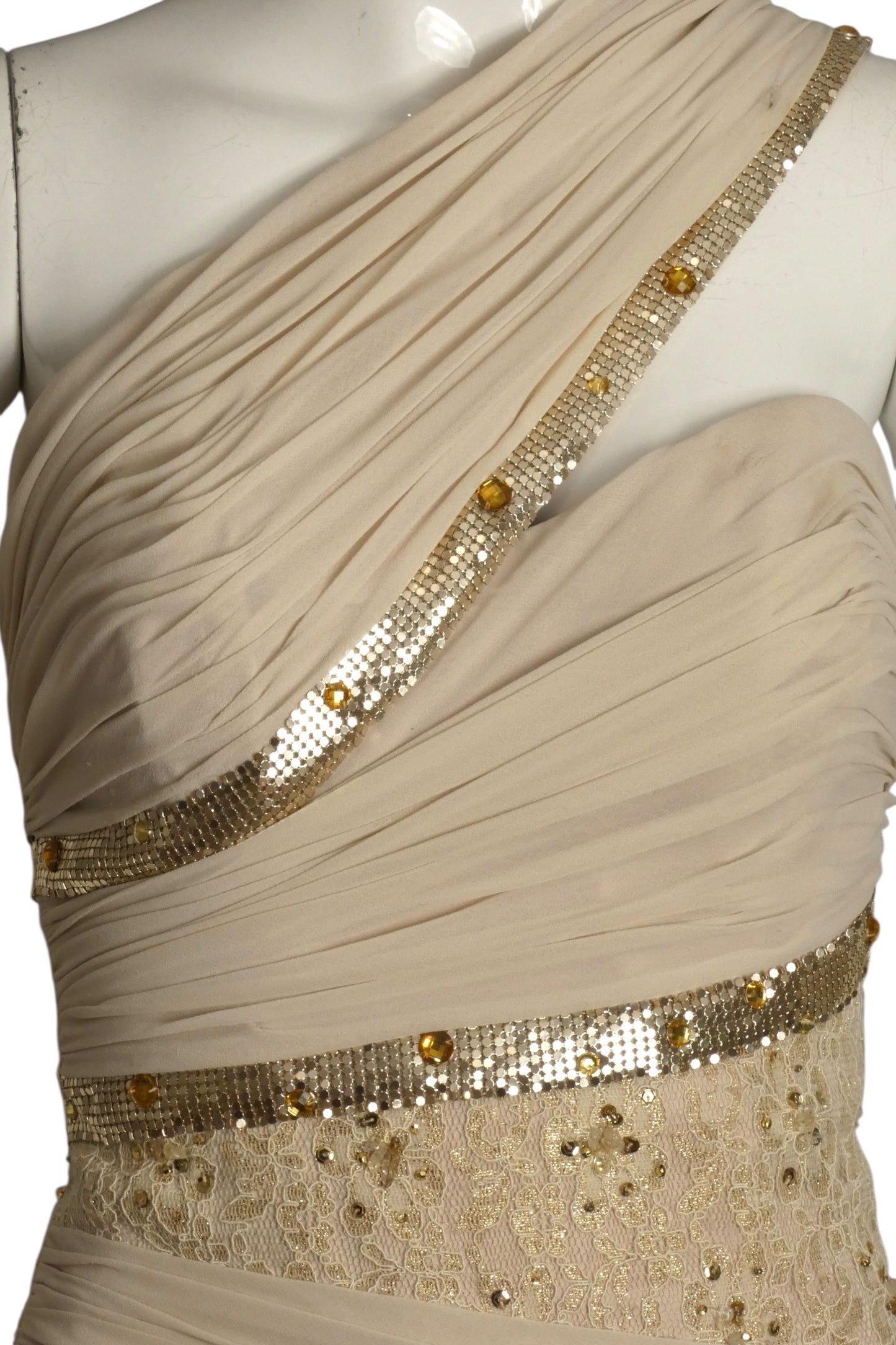 MANDALAY-NWT Beige Sequin Cocktail Dress, Size 8