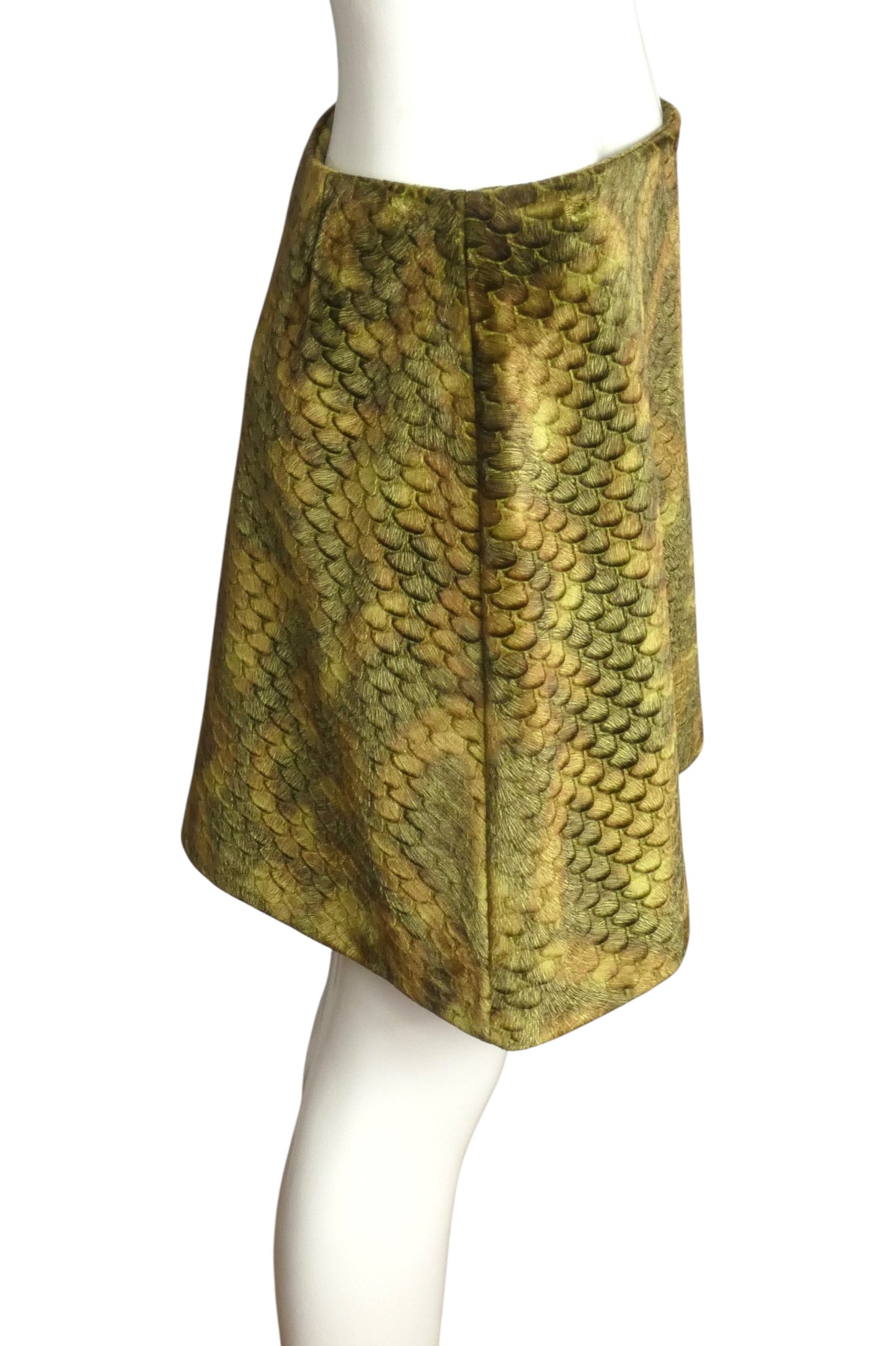 ULTRACHIC- NWT Green Velvet A-Line Skirt, Size 12