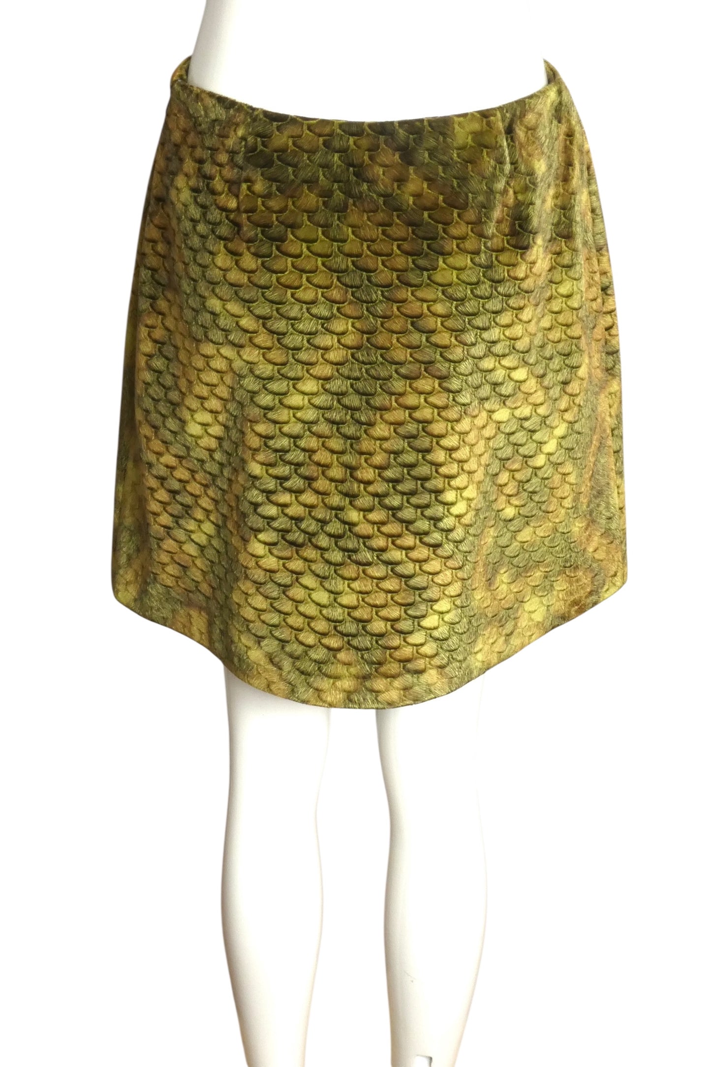 ULTRACHIC- NWT Green Velvet A-Line Skirt, Size 12