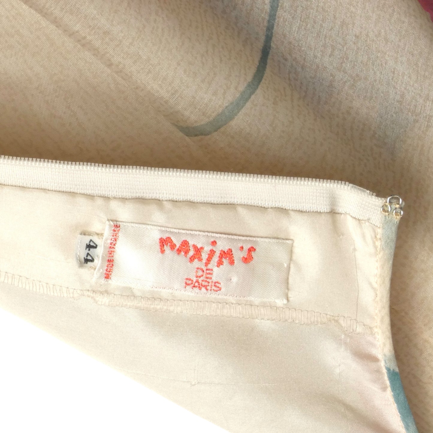 PIERRE CARDIN BOUTIQUE-1998 Floral Silk Organza Dress, Size-14