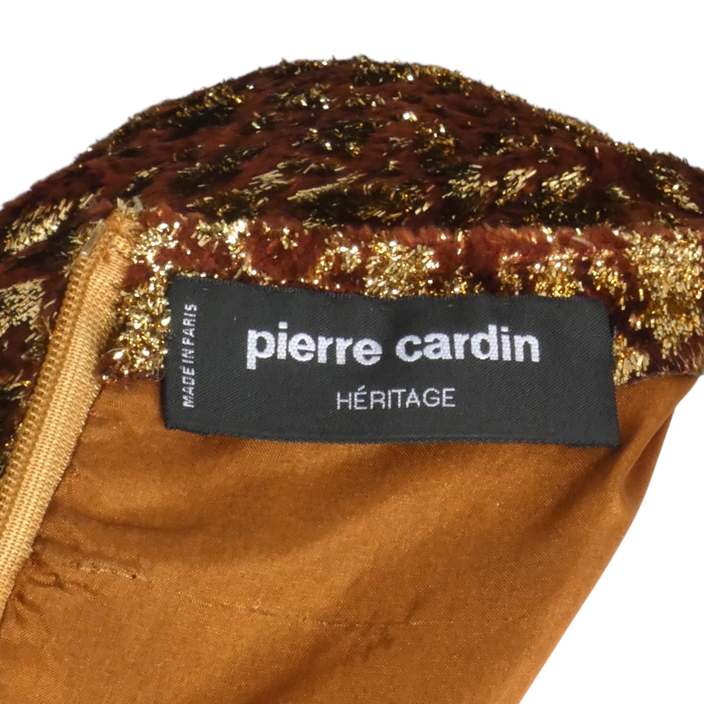 PIERRE CARDIN BOUTIQUE-1990s Metallic Velvet Dress, Size-8